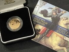 Coins/Numismatics 2007 Gold Sovereign proof, boxed.