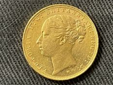 Coins/Numismatics 1884 Queen Victoria Gold Sovereign.