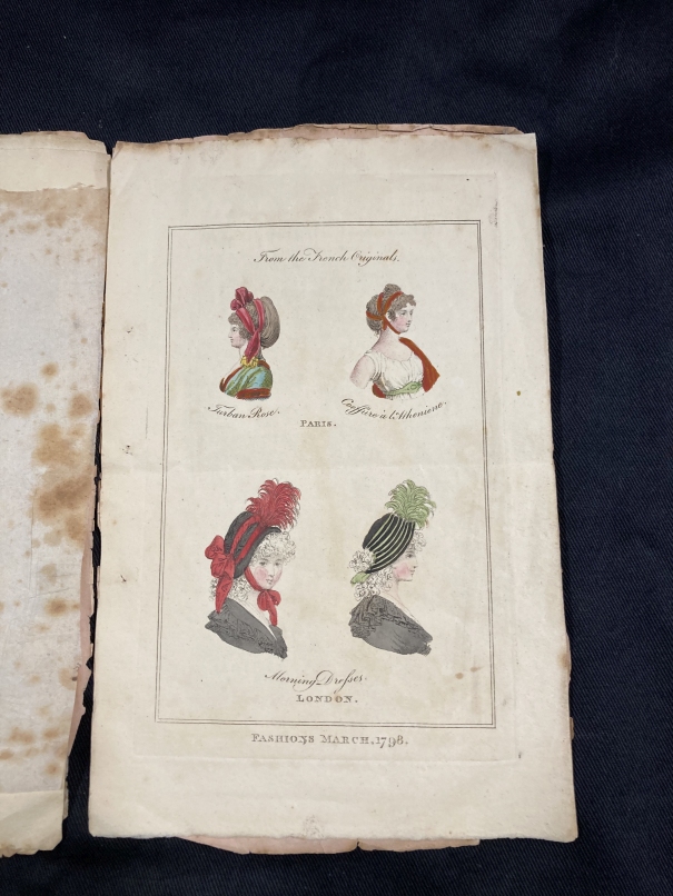 Early Fashion: Extremely rare copy of Issue No 1 dated March 1798 of The Magazine of the Actually - Image 3 of 3