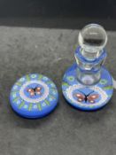 The Mavis and John Wareham Collection: Art Glass: William Manson Senior. Bottle weight, butterfly,