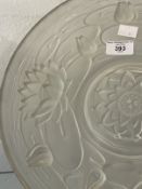 The Mavis and John Wareham Collection: Art Deco frosted glass charger lily pad or lotus flower