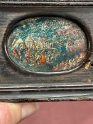 Objects of Vertu: 18th cent. Possibly earlier, miniature on bloodstone depicting a Middle Eastern