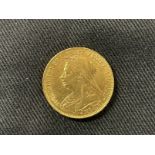 Coins/Numismatics 1900 Queen Victoria Gold Sovereign.