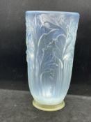The Mavis and John Wareham Collection: Art Deco opalescent vase, Jobling, floral decoration tapering