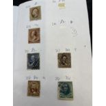 Stamps: USA booklet containing fifty-seven stamps, mainly 19th century used including SG65 1861