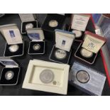 Coins/Numismatics: Collection of mixed boxed Royal Mint silver proof coinage to include 1998 £2,