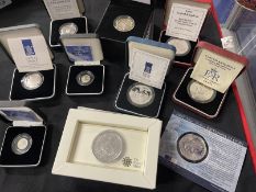 Coins/Numismatics: Collection of mixed boxed Royal Mint silver proof coinage to include 1998 £2,