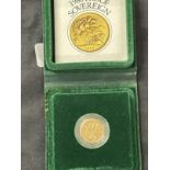 Coins/Numismatics 1980 Gold Sovereign proof, boxed.