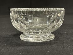 WHITE STAR LINE: Cut glass bonbon dish, house flag to front. 2ins. x 4½ins.