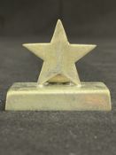 WHITE STAR LINE: Unusual First-Class silver plated menu holder. 2ins.