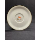 WHITE STAR LINE: Ceramic bouillon dish with house flag to centre. 7½ins.
