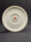 WHITE STAR LINE: Ceramic bouillon dish with house flag to centre. 7½ins.