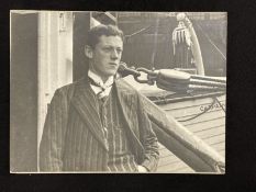 R.M.S. TITANIC. THE HAROLD COTTAM COLLECTION: A superb oversize press photograph taken on the deck