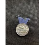 OCEAN LINER: S.S. NORMANDIE souvenir Blue Ribbon pin, circa 1935, a rare piece that was presented to