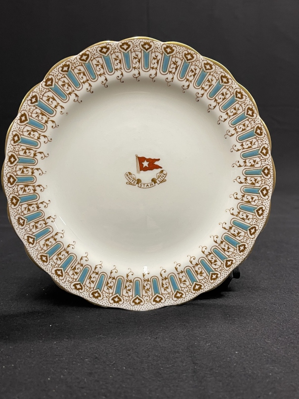 WHITE STAR LINE: First-Class Wisteria side plate. 7½ins.