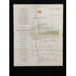 R.M.S. TITANIC: Extremely rare hand written letter by John Bartholomew, White Star Line's