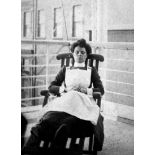 R.M.S. TITANIC: Rare original photograph of Titanic stewardess Annie Martin in uniform, reposing