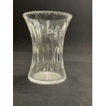 WHITE STAR LINE: Cut glass large waisted flower vase, house flag to front. 7½ins.