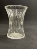 WHITE STAR LINE: Cut glass large waisted flower vase, house flag to front. 7½ins.