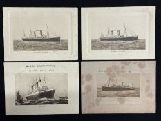 WHITE STAR LINE: Collection of abstract of logs for Arabic, Olympic and Oceanic dating from 1906. (