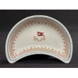 WHITE STAR LINE: First-Class Losol ware crescent dish. 7½ins.
