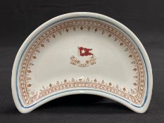 WHITE STAR LINE: First-Class Losol ware crescent dish. 7½ins.