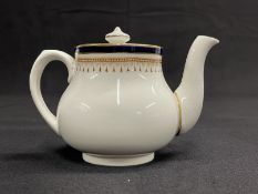 WHITE STAR LINE: Mintons First-Class teapot for one decorated in cobalt blue. 4ins.