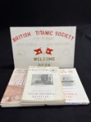 R.M.S. TITANIC: British Titanic Society Welcome Desk sign used in the 1990s at Southampton