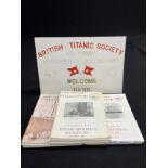 R.M.S. TITANIC: British Titanic Society Welcome Desk sign used in the 1990s at Southampton