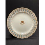 WHITE STAR LINE: First-Class Wisteria side plate in a turquoise and gilt palette. 7½ins.
