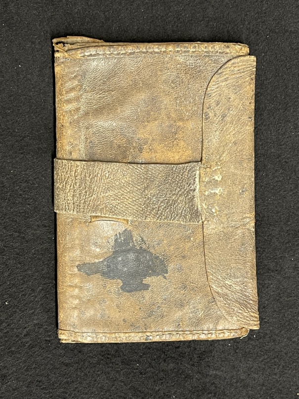 R.M.S. TITANIC: Lillian Asplund Collection. An extremely rare leather document wallet/memo book,