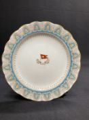 WHITE STAR LINE: Gothic arch First-Class dinner plate. 9ins.