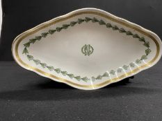 WHITE STAR LINE: Unusual Stonier and Company Oceanic Steam Navigation Company lozenge dish decorated