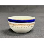 WHITE STAR LINE: Mintons First-Class sugar bowl decorated in cobalt blue. 2ins.