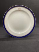 WHITE STAR LINE: Copeland Spode a la carte dinner plate with gilt Oceanic Steam Navigation Company