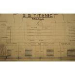 R.M.S. TITANIC: Unique original plan used throughout the British Titanic Enquiry, quite simply one