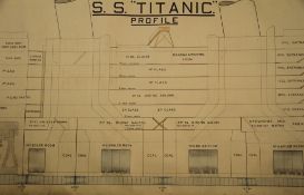 R.M.S. TITANIC: Unique original plan used throughout the British Titanic Enquiry, quite simply one