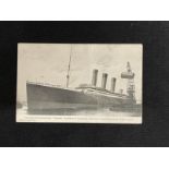 R.M.S. OLYMPIC: Scarce original postcard by Walton of Belfast, either 1910 or 1911 (posted from