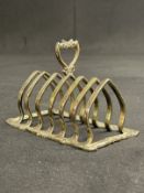 WHITE STAR LINE: First-Class six division toast rack. 4ins. x 5½ins.