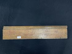 R.M.S. OLYMPIC: Oak skirting board section from cabin C62. 27ins. x 5ins.