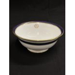 WHITE STAR LINE: Extremely rare Copeland Spode a la carte fruit bowl with gilt Oceanic Steam