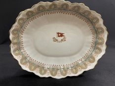 WHITE STAR LINE: Ceramic First-Class Gothic arch vegetable serving dish. 10ins.