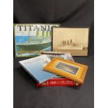 THE MAY COLLECTION: Framed and glazed Titanic and liner prints, jigsaw Father Browne's Titanic album