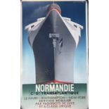 TRAVEL POSTERS: S.S. Normandie: Without doubt one of the most iconic maritime advertising posters