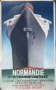 TRAVEL POSTERS: S.S. Normandie: Without doubt one of the most iconic maritime advertising posters