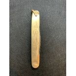 R.M.S. TITANIC CAPTAIN E.J SMITH: A personalised gold pocket knife the sides alternately engraved