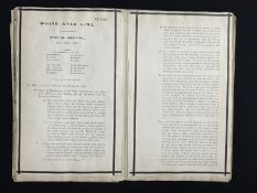 R.M.S. TITANIC/WHITE STAR LINE TITANIC BOARD MEETING MINUTES: An extremely important archive