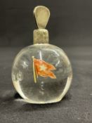WHITE STAR LINE: Bulbous paperweight with white metal top. 4ins.