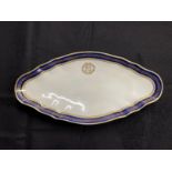 WHITE STAR LINE: First-Class Oceanic Steam Navigation Company oval lozenge dish decorated in