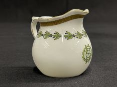 WHITE STAR LINE: Rare Stonier and Company Oceanic Steam Navigation Company milk jug with green